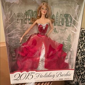 Barbie Holiday Collector Doll in Red and Silver